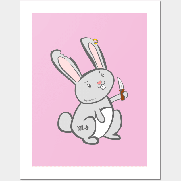 Evil Bunny Wall Art by Namarqueza